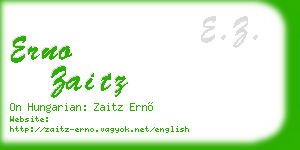 erno zaitz business card